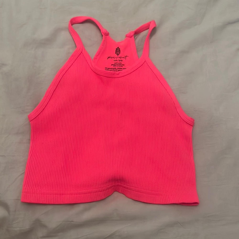 Hot pink free people tank!